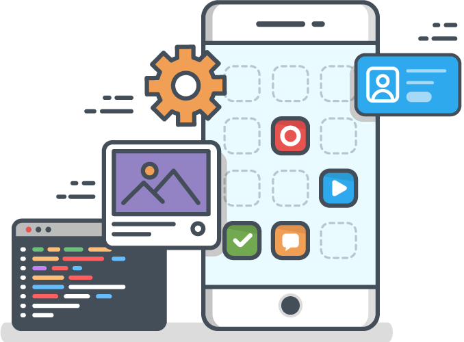 Android App development in Lahore concepts illustrated on smartphone
